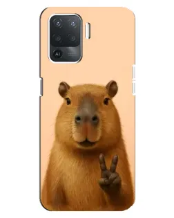 Чехол для OPPO Reno 5 Lite с картинкой «Капибара виктория»