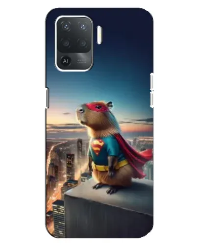 Чехол для OPPO Reno 5 Lite с картинкой «Капи-мен супергерой»