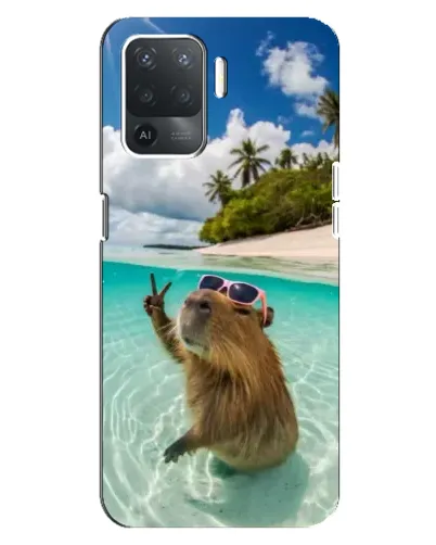 Чехол для OPPO Reno 5 Lite с картинкой «Капибара на море»