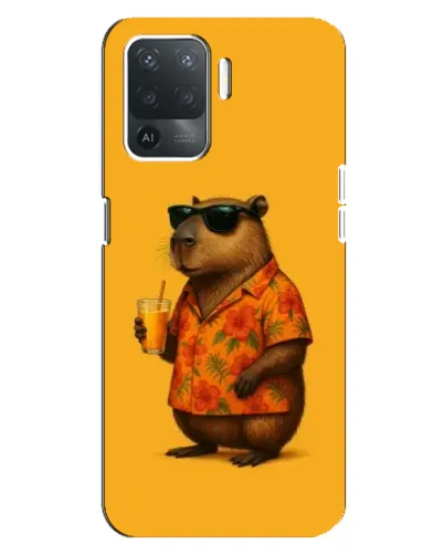 Чехол для OPPO Reno 5 Lite с картинкой «Капибара на отдыхе»