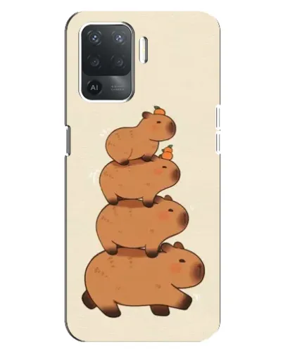 Чехол для OPPO Reno 5 Lite с картинкой «Башня из капибар»