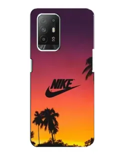 Чехол для OPPO Reno 5z с картинкой «Nike на закате солнца»