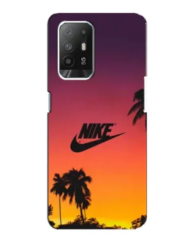 Чехол для OPPO Reno 5z с картинкой «Nike на закате солнца»