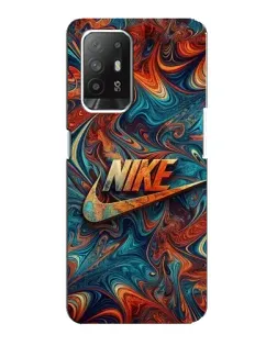 Чехол для OPPO Reno 5z с картинкой «Nike в абстракции»