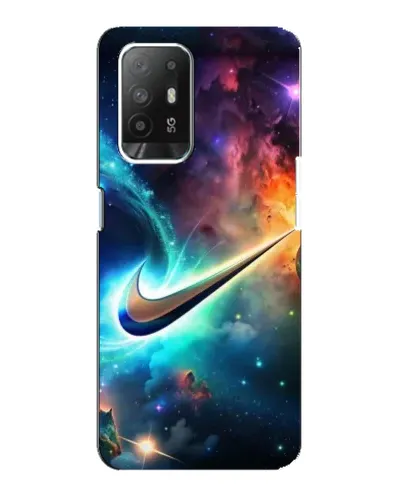 Чехол для OPPO Reno 5z с картинкой «Космический Nike Swoosh»