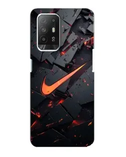 Чехол для OPPO Reno 5z с картинкой «Nike — эффект разломов»