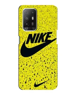 Чехол для OPPO Reno 5z с картинкой «Желтый текстурный Nike»