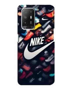 Чехол для OPPO Reno 5z с картинкой «Коллекция кроссовок Nike»