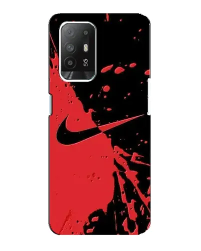 Чехол для OPPO Reno 5z с картинкой «Красные брызги Nike» Чехол для OPPO Reno 5z с картинкой «Красные брызги Nike»