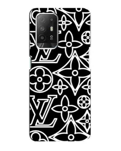 Чехол для OPPO Reno 5z с картинкой «Черно-белый узор LV» Чехол для OPPO Reno 5z с картинкой «Черно-белый узор LV»