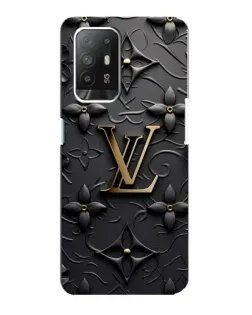 Чехол для OPPO Reno 5z с картинкой «Кожаная текстура LV»