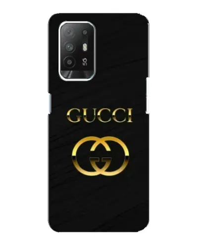 Чехол для OPPO Reno 5z с картинкой «Золотой логотип Gucci»