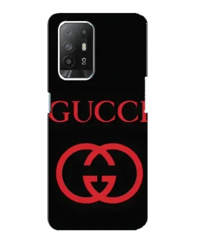 Чехол для OPPO Reno 5z с картинкой «Gucci — красный логотип»
