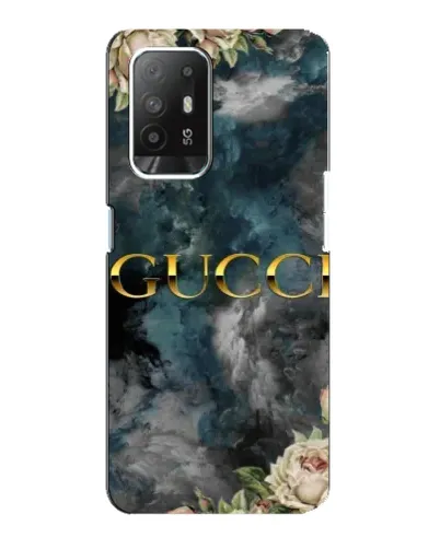 Чехол для OPPO Reno 5z с картинкой «Абстрактные цветы Gucci»