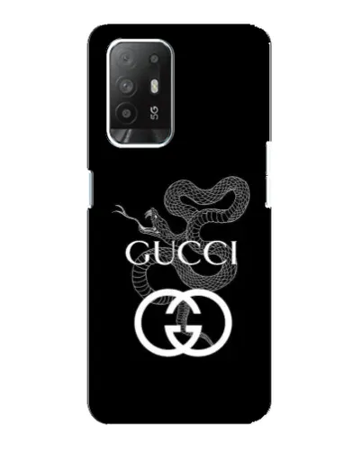 Чехол для OPPO Reno 5z с картинкой «Gucci — серебряная змея»
