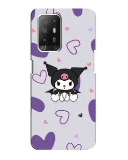 Чехол для OPPO Reno 5z с картинкой «Kuromi и лавандовые сердца»