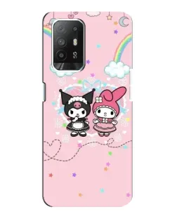 Чехол для OPPO Reno 5z с картинкой «My Melody и Kuromi»