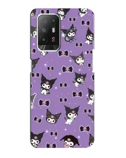 Чехол для OPPO Reno 5z с картинкой «Kuromi — паттерн»