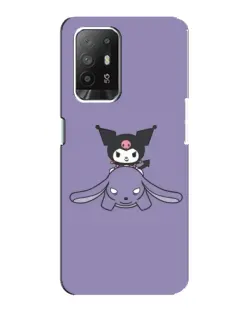 Чехол для OPPO Reno 5z с картинкой «Kuromi на лиловом фоне»