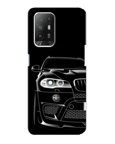 Чехол для OPPO Reno 5z с картинкой «Темный силуэт BMW»