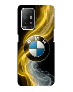 Чехол для OPPO Reno 5z с картинкой «Золотистый дым BMW»