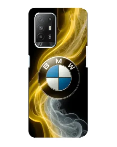 Чехол для OPPO Reno 5z с картинкой «Золотистый дым BMW»