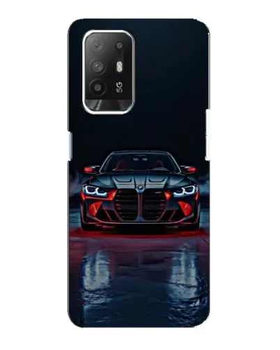 Чехол для OPPO Reno 5z с картинкой «BMW на мокрой дороге»