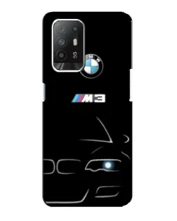 Чехол для OPPO Reno 5z с картинкой «Минималистичный принт BMW M3»
