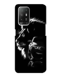 Чехол для OPPO Reno 5z с картинкой «BMW и лев»