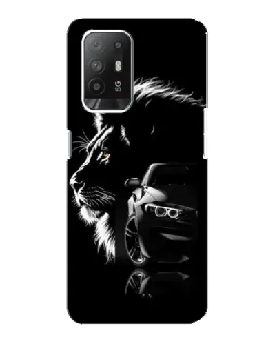 Чехол для OPPO Reno 5z с картинкой «BMW и лев»