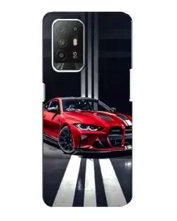 Чехол для OPPO Reno 5z с картинкой «Красная BMW на дороге»