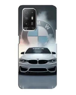 Чехол для OPPO Reno 5z с картинкой «BMW в белом дыму»