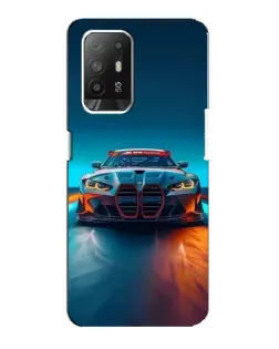 Чехол для OPPO Reno 5z с картинкой «BMW — огни неона»