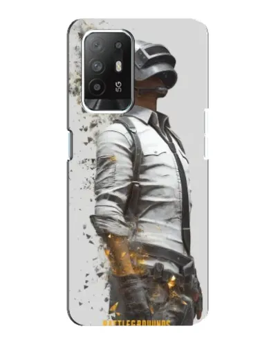 Чехол для OPPO Reno 5z с картинкой «PUBG — боец в пыли»