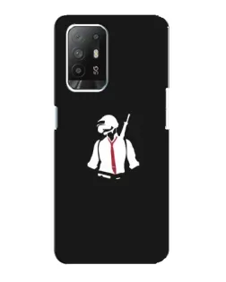 Чехол для OPPO Reno 5z с картинкой «PUBG — силуэт воина»