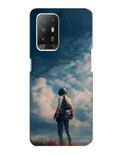 Чехол для OPPO Reno 5z с картинкой «Герой PUBG на скале»