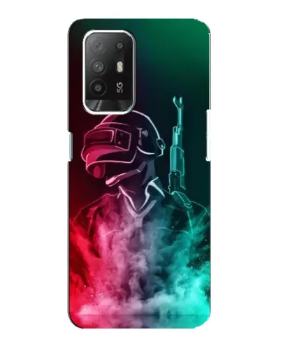 Чехол для OPPO Reno 5z с картинкой «PUBG — огненный воин»
