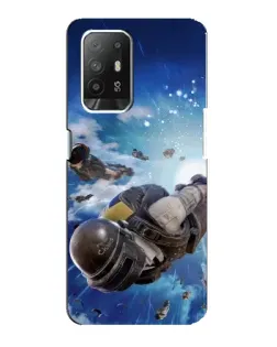 Чехол для OPPO Reno 5z с картинкой «Десант PUBG — прыжок»