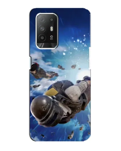 Чехол для OPPO Reno 5z с картинкой «Десант PUBG — прыжок»