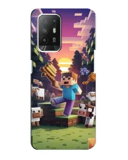 Чехол для OPPO Reno 5z с картинкой «Стив на ферме» Чехол для OPPO Reno 5z с картинкой «Стив на ферме»