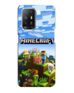 Чехол для OPPO Reno 5z с картинкой «Minecraft классический мир»