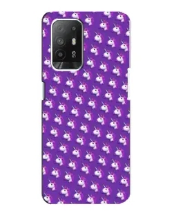 Чехол для OPPO Reno 5z с картинкой «Единороги на фиолетовом»