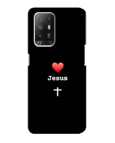 Чехол для OPPO Reno 5z с картинкой «Сердце - Jesus» Чехол для OPPO Reno 5z с картинкой «Сердце - Jesus»