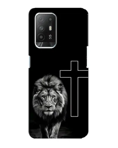 Чехол для OPPO Reno 5z с картинкой «Лев и Крест» Чехол для OPPO Reno 5z с картинкой «Лев и Крест»