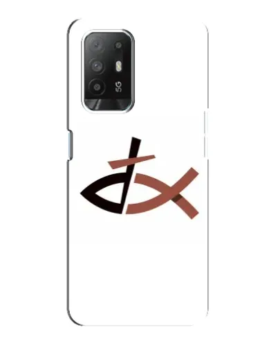 Чехол для OPPO Reno 5z с картинкой «Рыба и крест» Чехол для OPPO Reno 5z с картинкой «Рыба и крест»