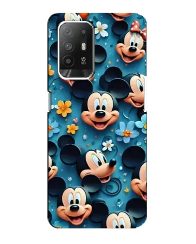Чехол для OPPO Reno 5z с картинкой «Паттерн Микки и Минни»