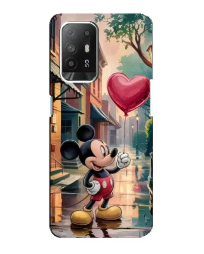 Чехол для OPPO Reno 5z с картинкой «Микки и шарик-сердце»
