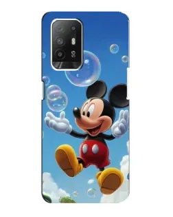 Чехол для OPPO Reno 5z с картинкой «Mickey и мыльные пузыри»