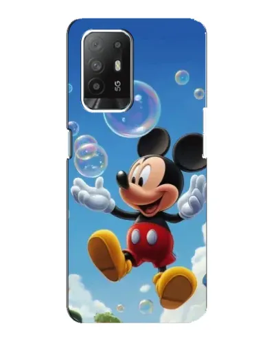 Чехол для OPPO Reno 5z с картинкой «Mickey и мыльные пузыри»