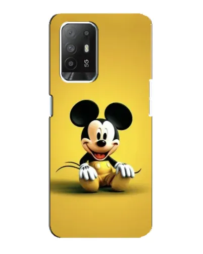 Чехол для OPPO Reno 5z с картинкой «Микки на желтом»